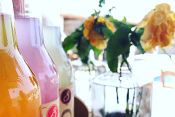Healthy drinks at Kavos studios Sifnos