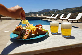 Snacks at Kavos pool bar