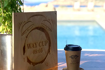 Cafe snack bar at Kavos studios