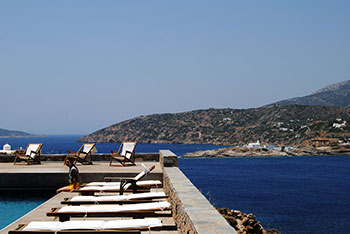 Sea view from the pool of Kavos studios, Sifnos