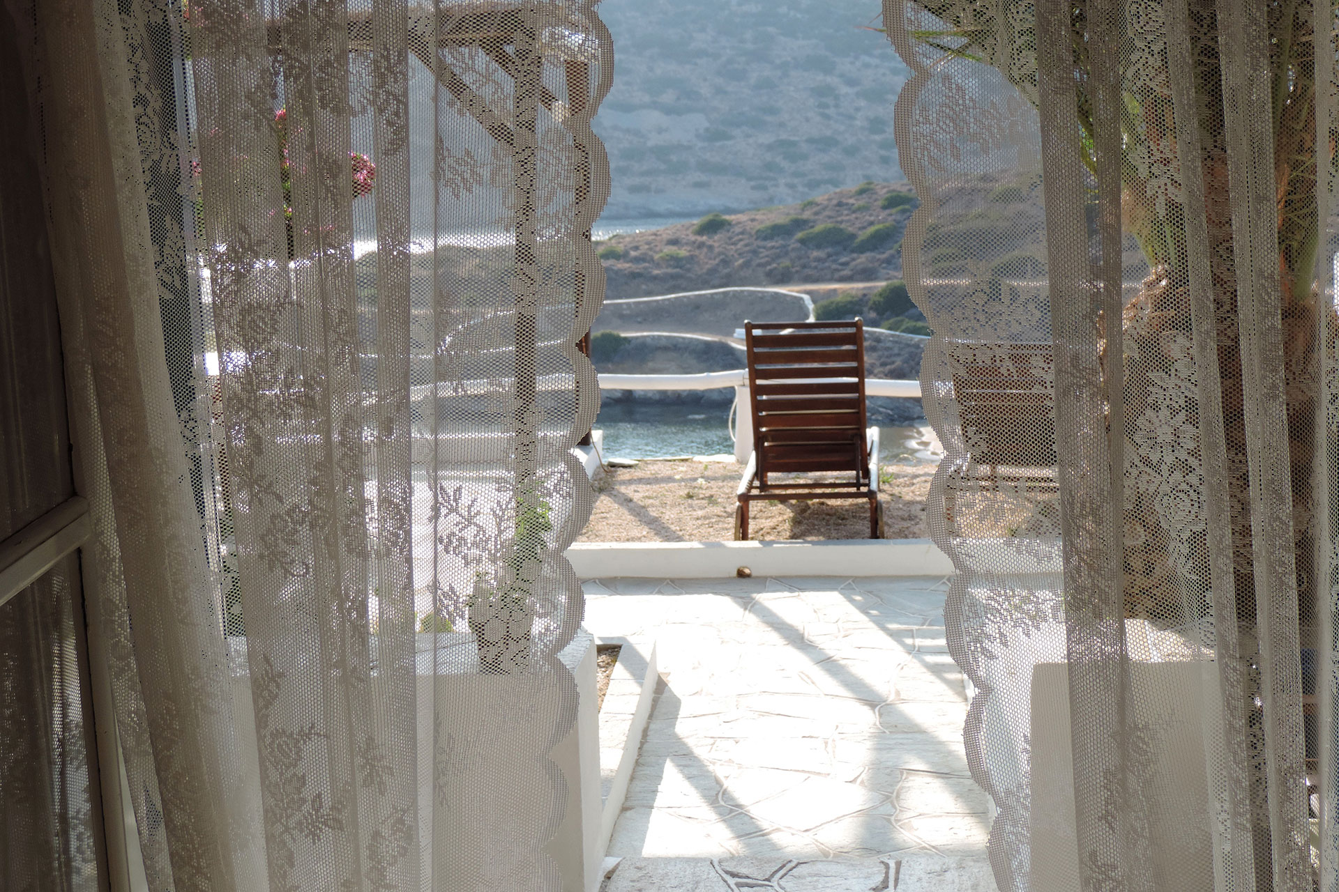 Sea view from studios Almira and Rigani at Kavos