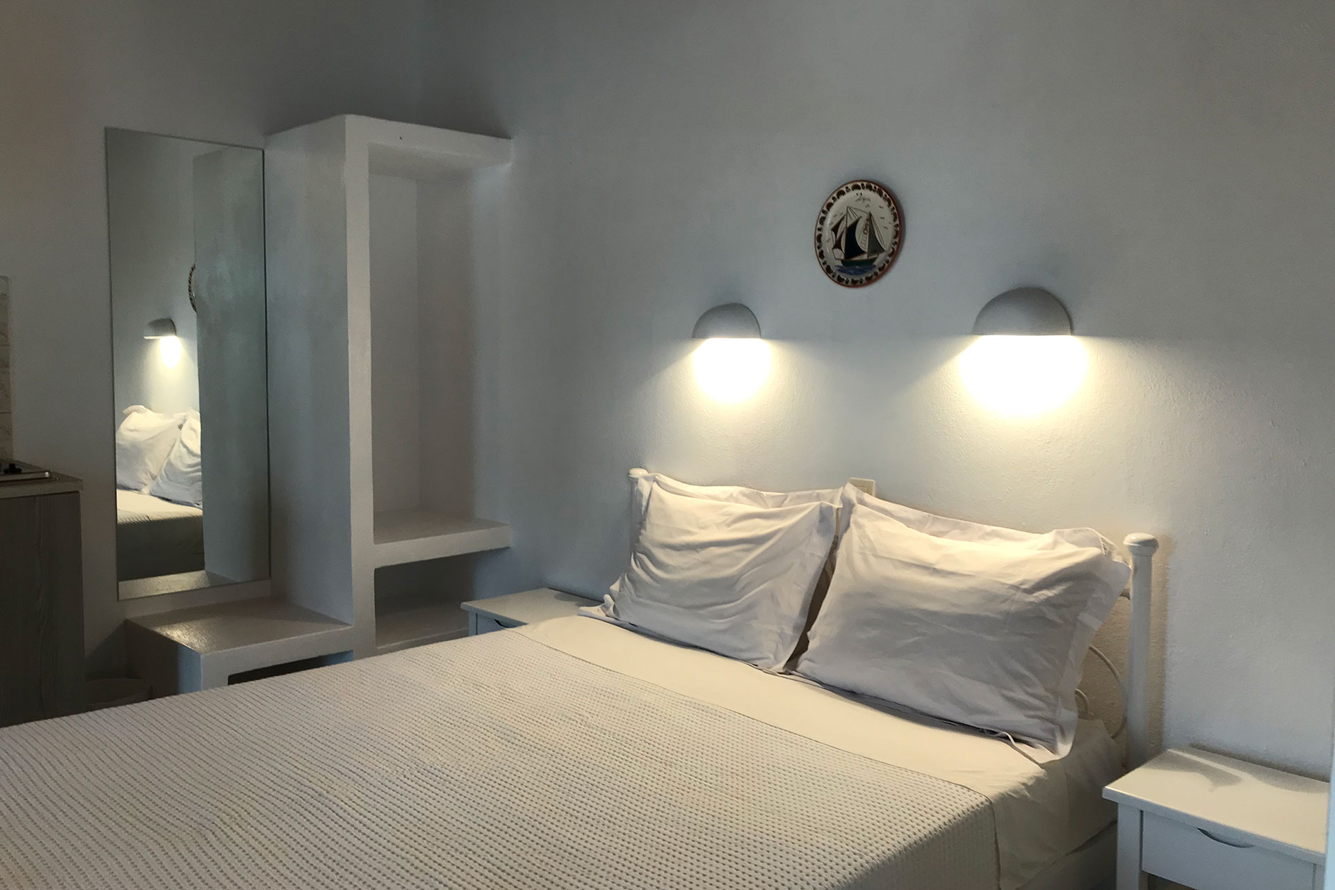 Double bedroom at Studios Almira and Rigani at Kavos