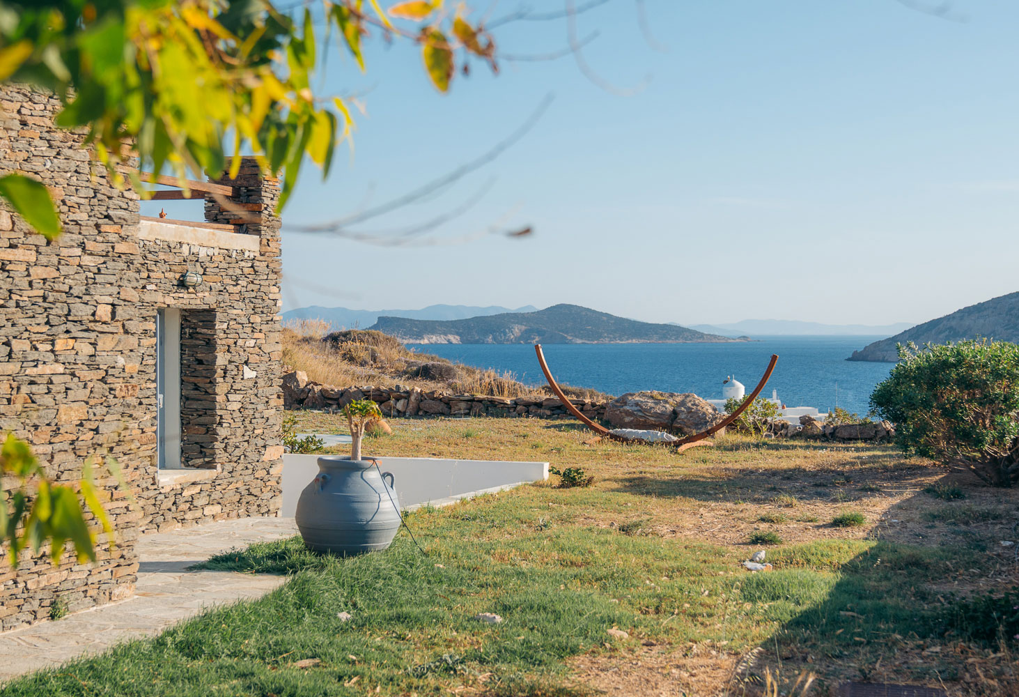 Le patio de la maison familiale Ambeli à Kavos