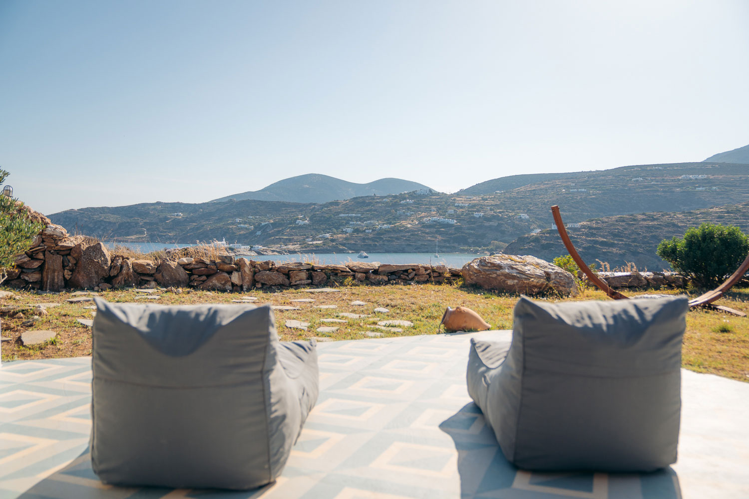 Le patio de la maison familiale Ambeli à Sifnos