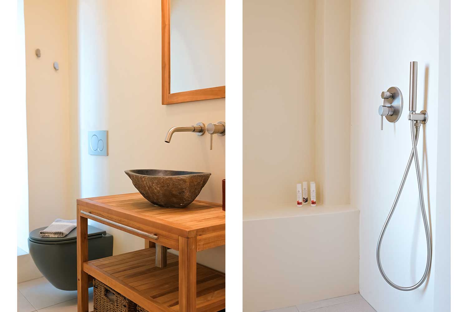 The bathroom of Ambeli family house at Kavos