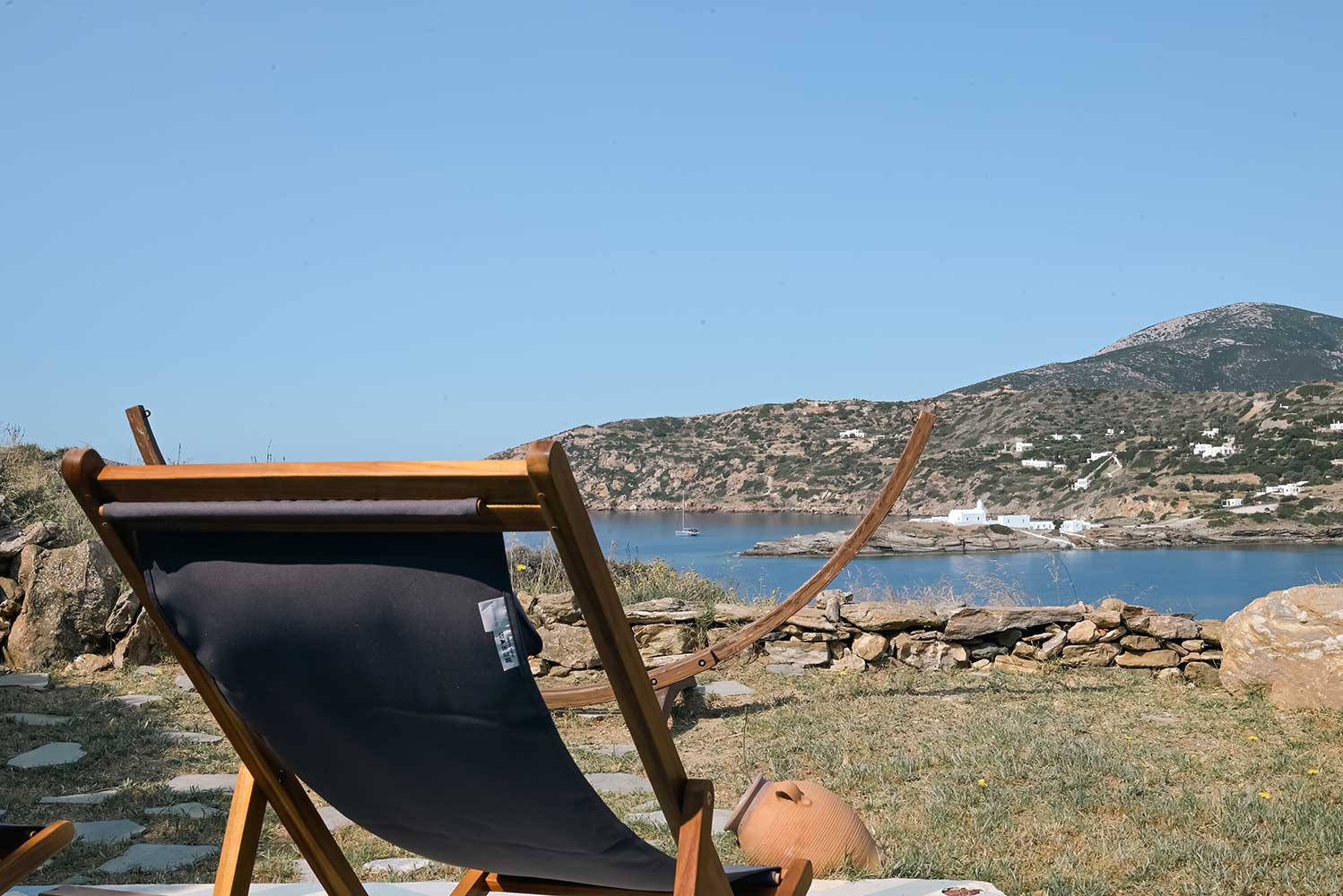 The patio at Ambeli family house at Kavos