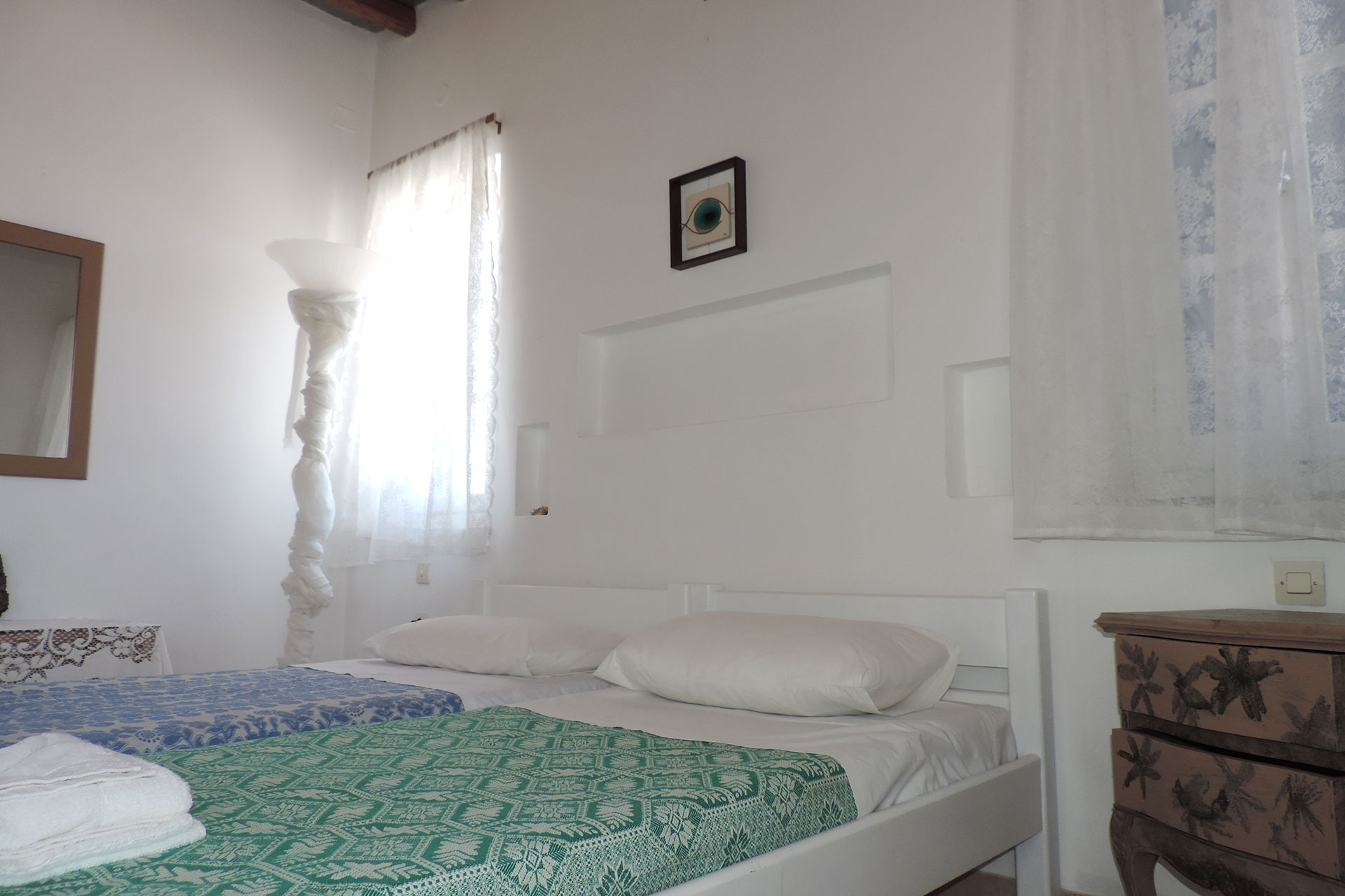 The master bedroom of Elia family house at Sifnos