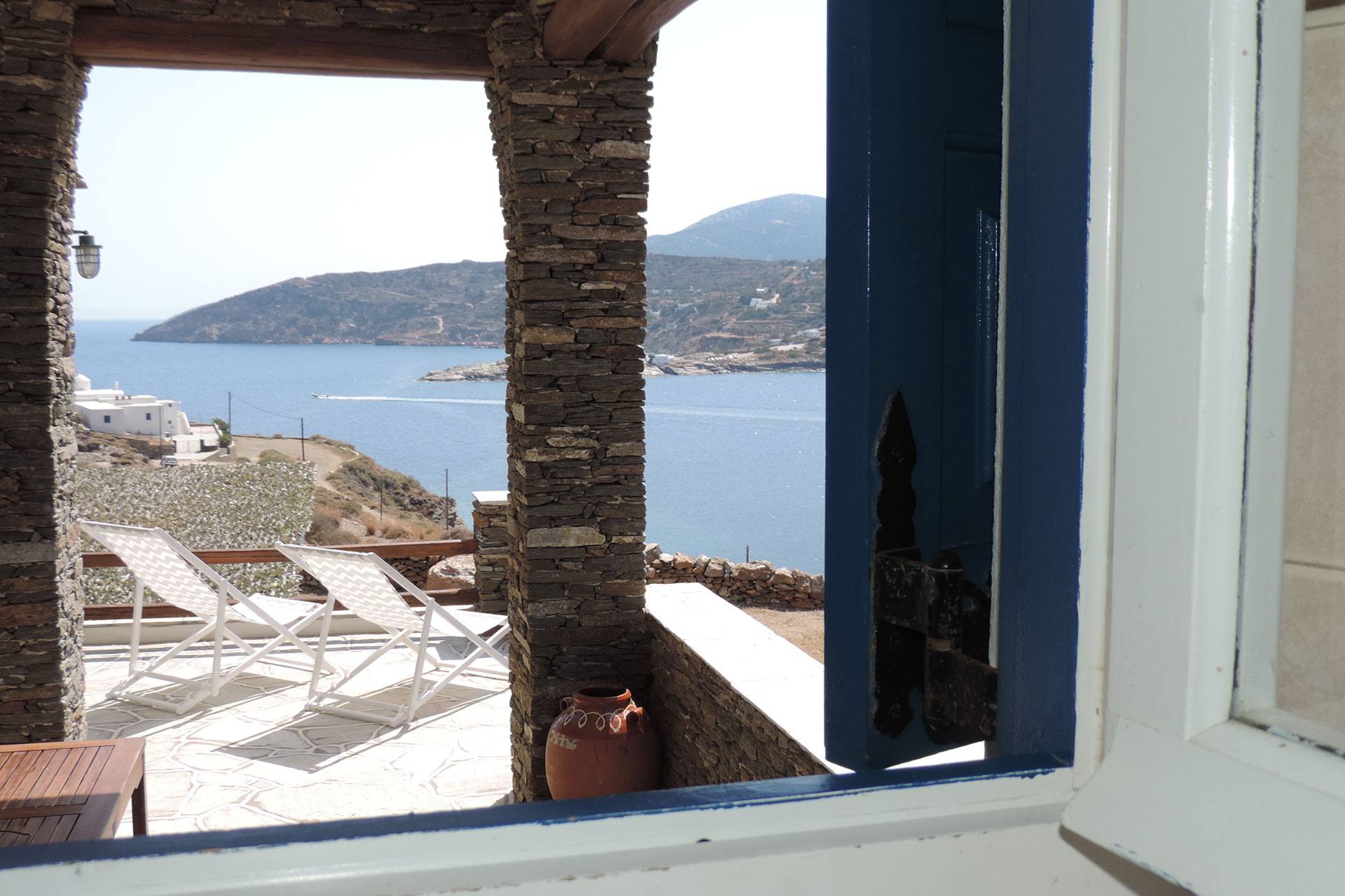 The sea view from Elia family house at Kavos