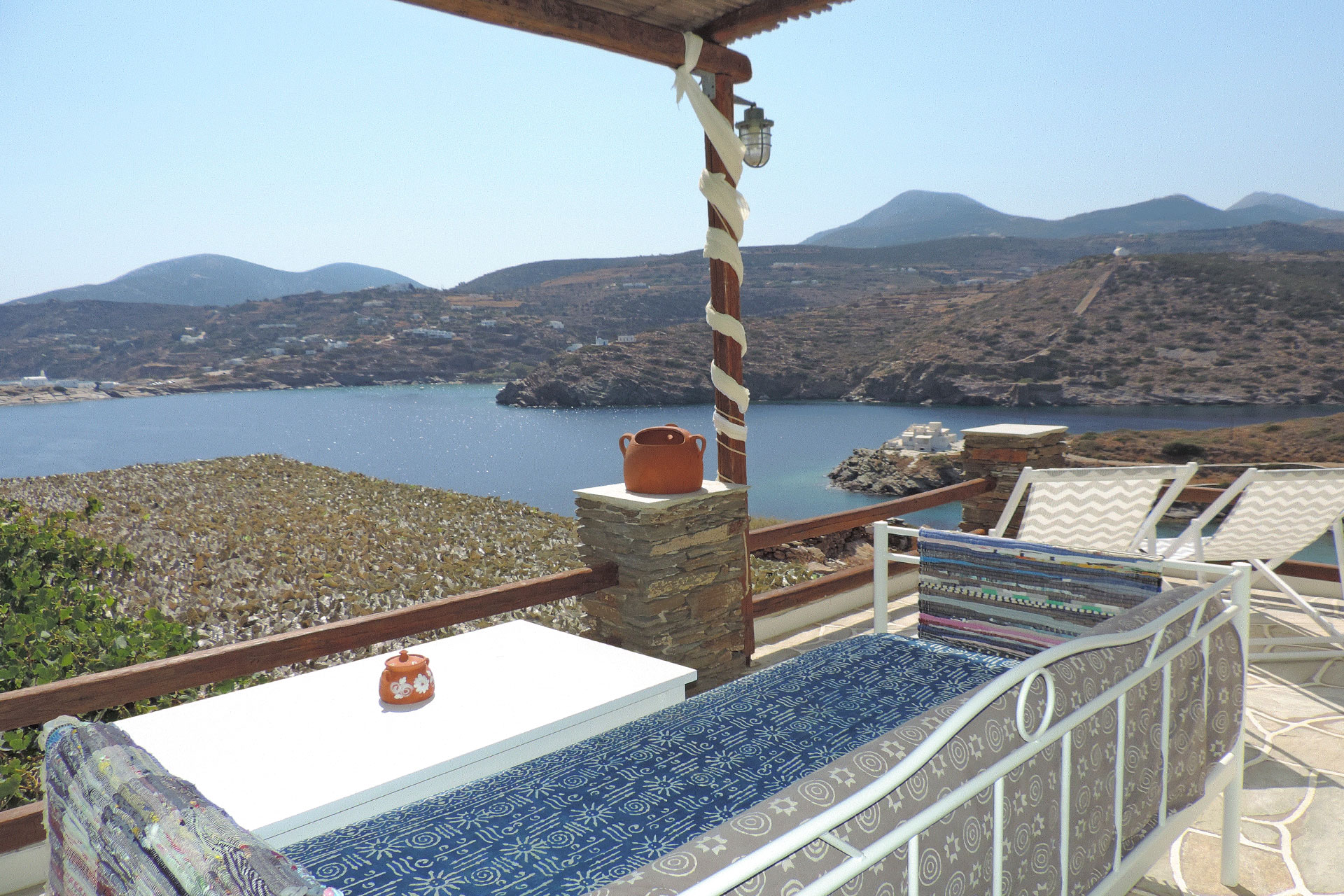 The patio of Elia family house at Kavos