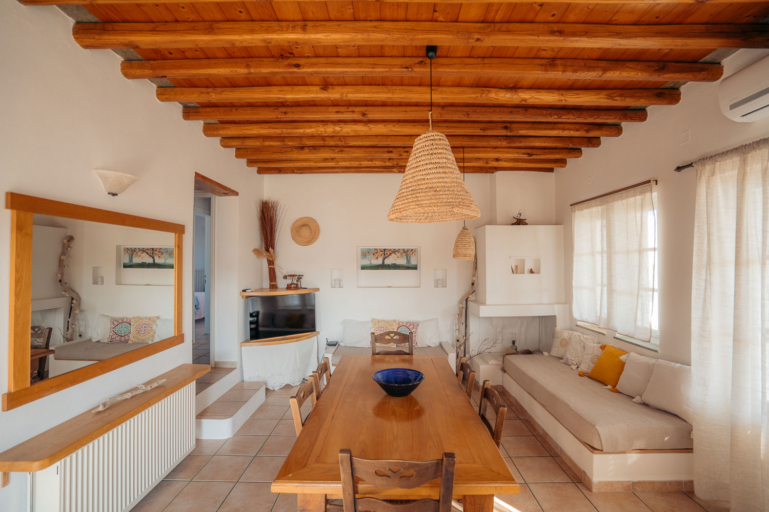 L'intérieur de la maison de la famille Elia à Sifnos