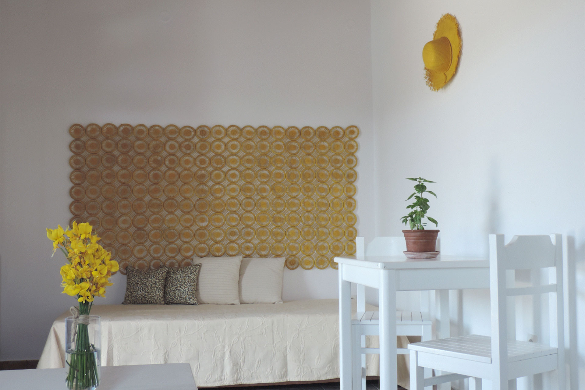 The sitting room of Elia family house at Kavos