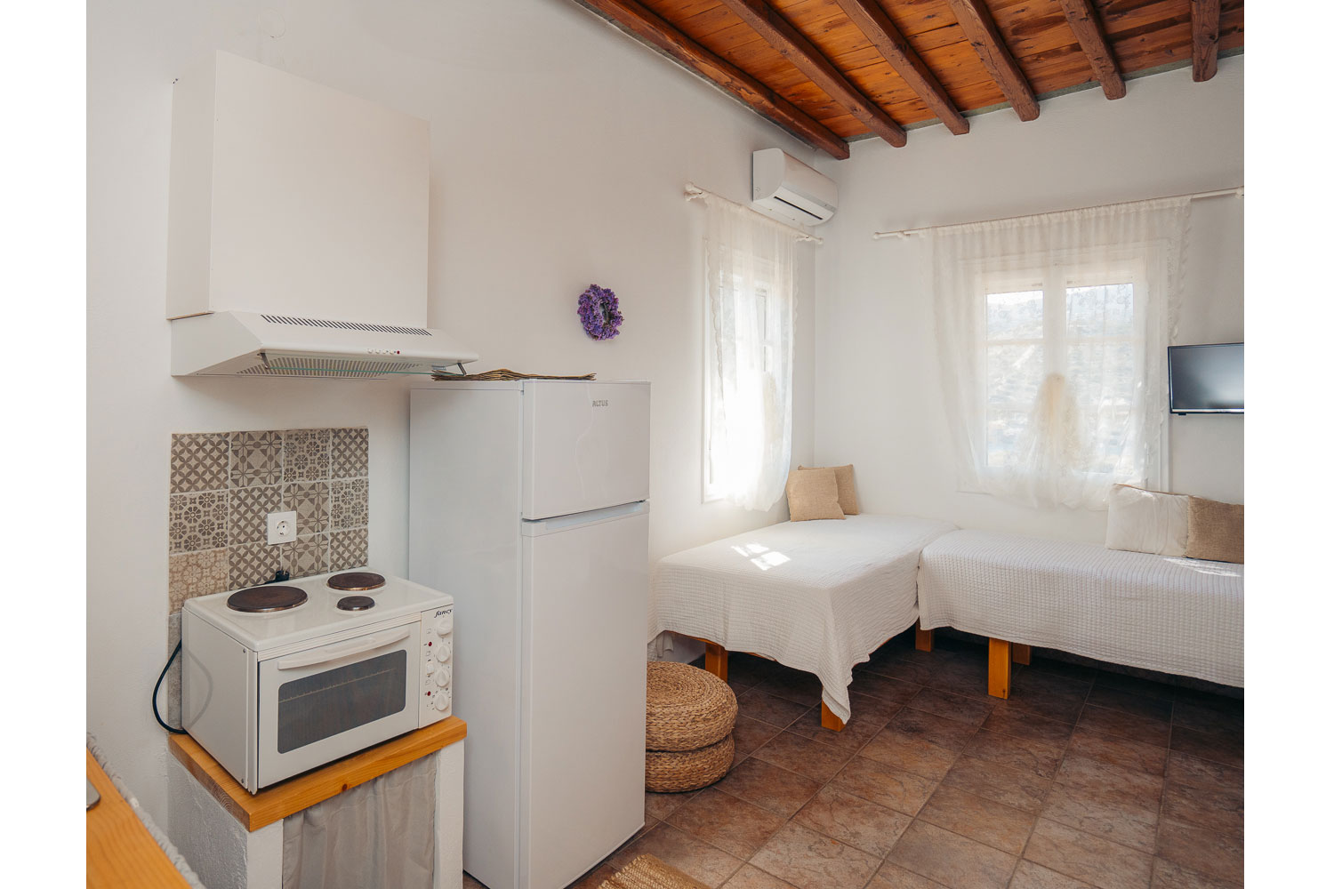 The kitchen of Elia family house at Kavos