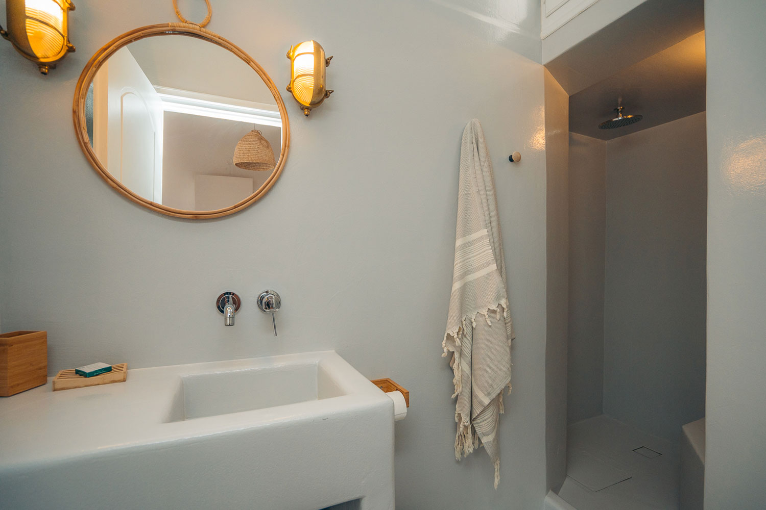 The bathroom of Elia family house at Sifnos