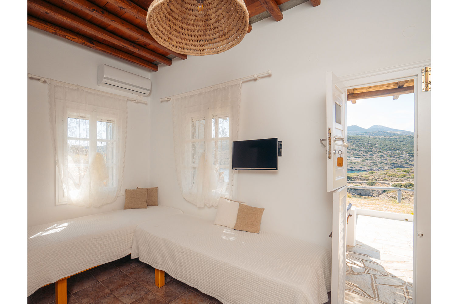 Intérieur de la maison de la famille Elia à Sifnos