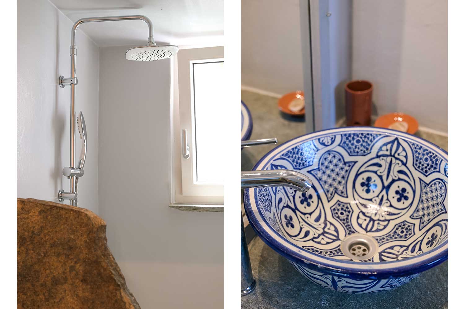 The bathroom of Louisa family studio at Sifnos