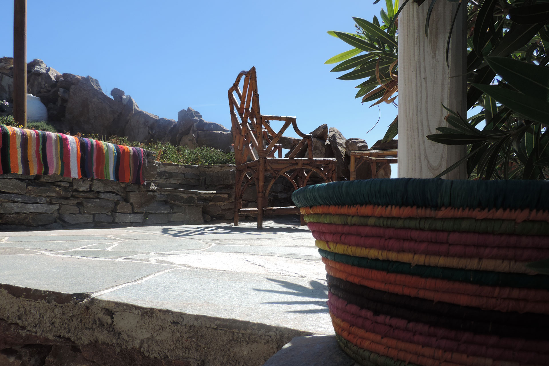 The patio of Thimari traditional house at Sifnos