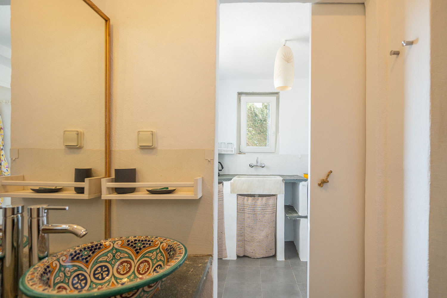 La salle de bain de la maison traditionnelle Thimari à Sifnos
