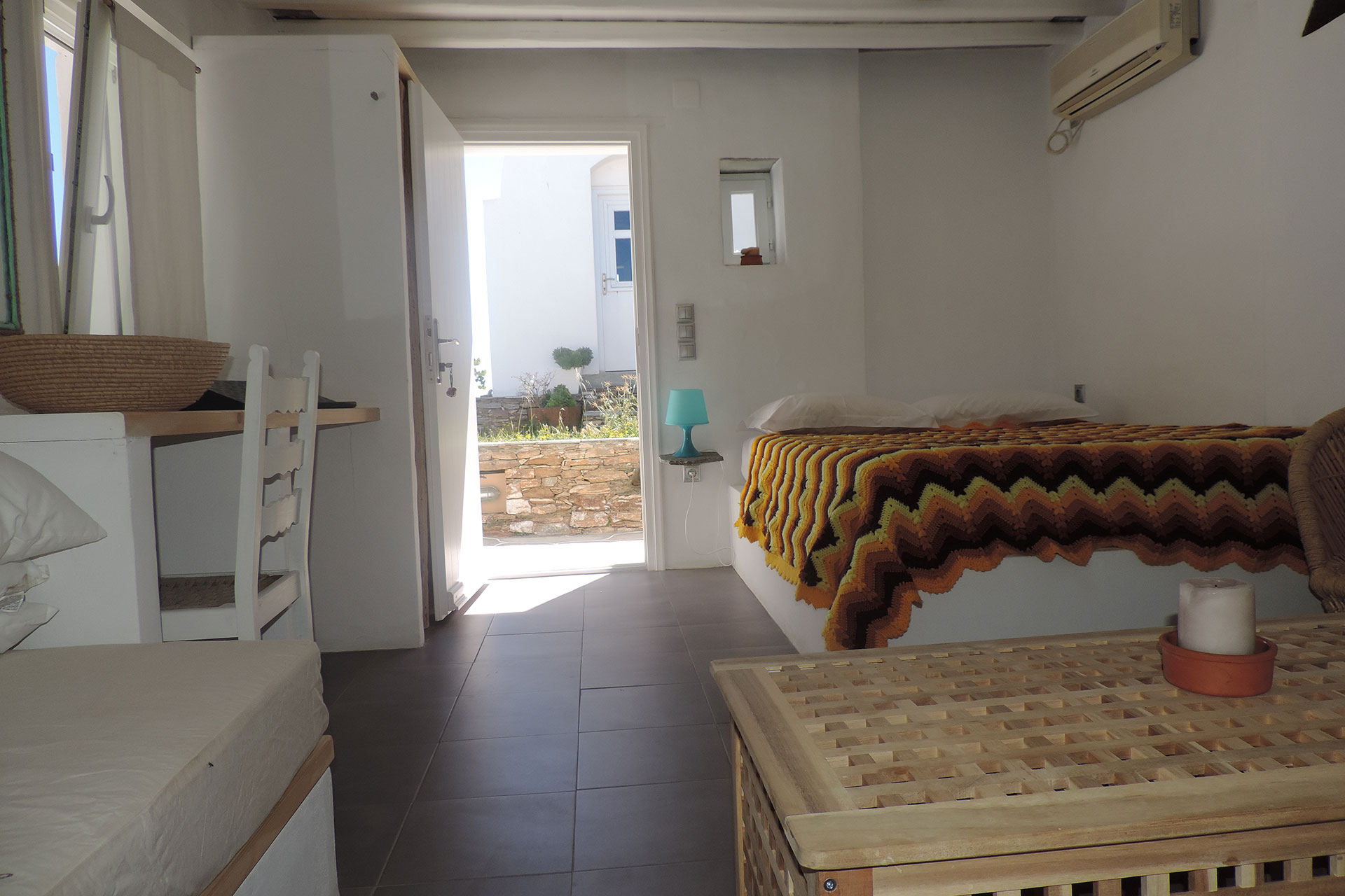 The interior of Thimari traditional house at Kavos