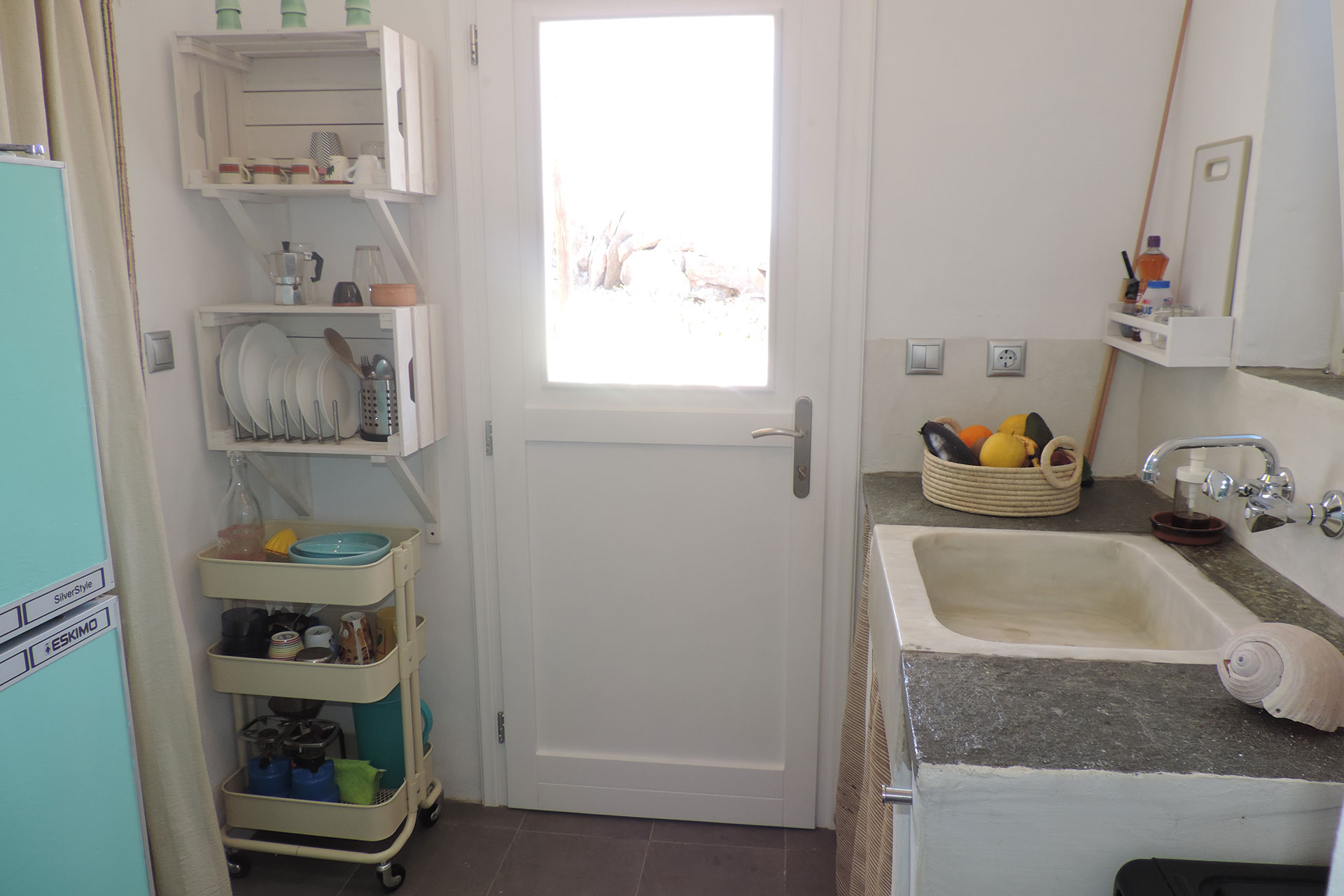 The kitchen at Thimari traditional house at Sifnos