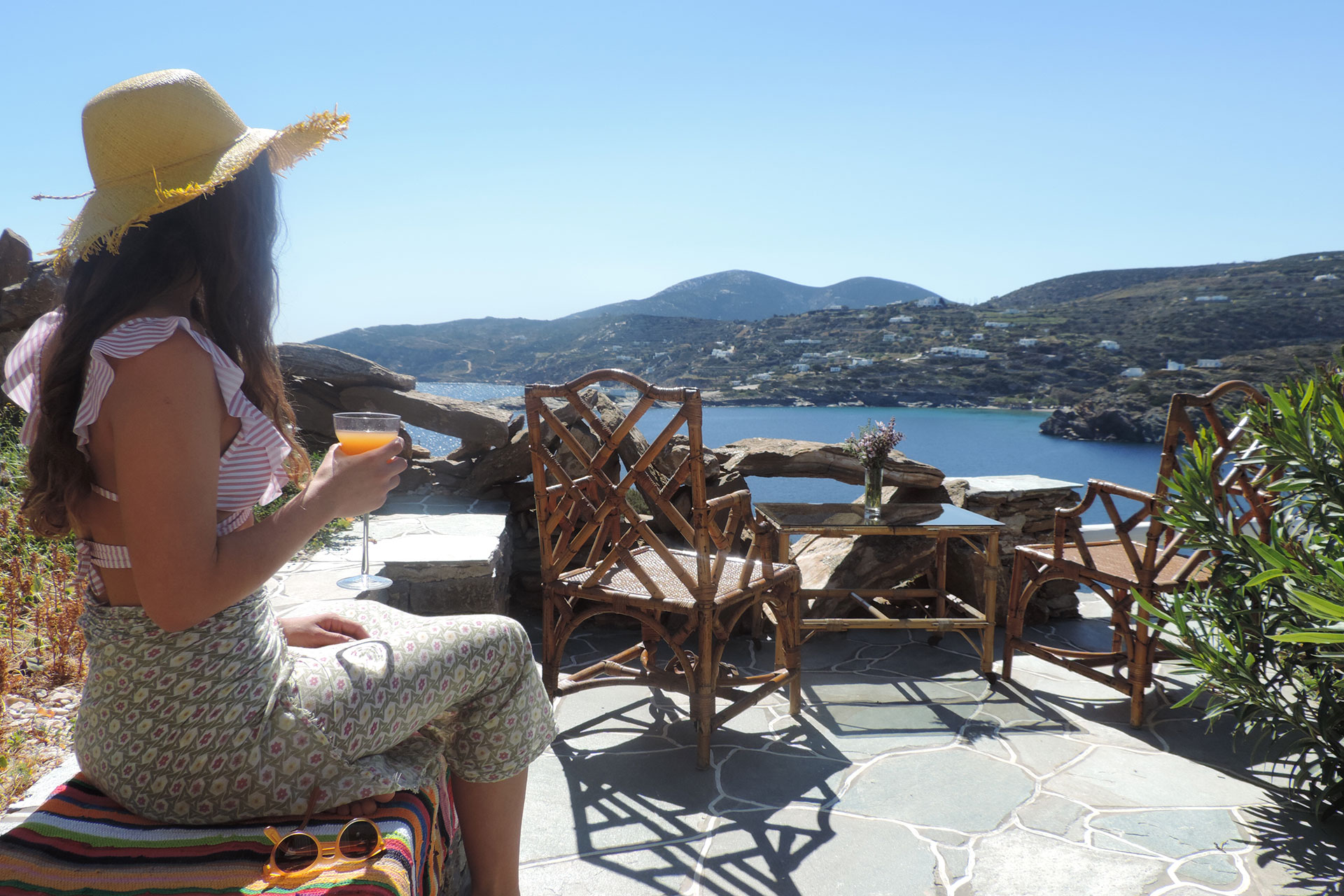 Sea view from Thimari traditional house at Sifnos