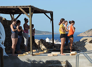 Yoga sessions at Kavos studios