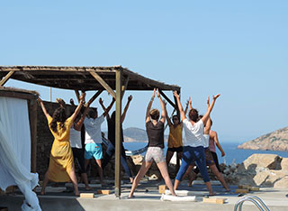 Yoga sessions at Kavos studios