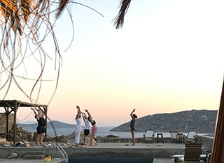 Yoga sessions at Kavos studios