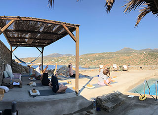 Yoga sessions at Kavos studios