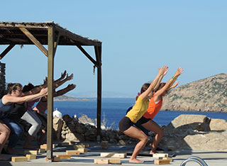 Yoga sessions at Kavos studios